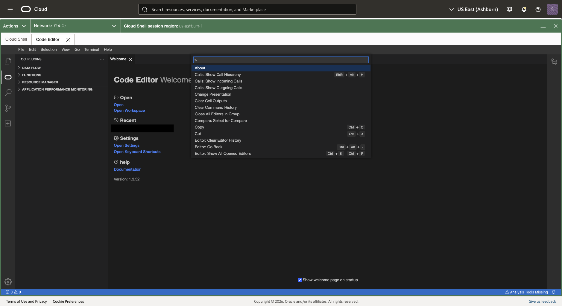Using the Command Palette and Keyboard Shortcuts