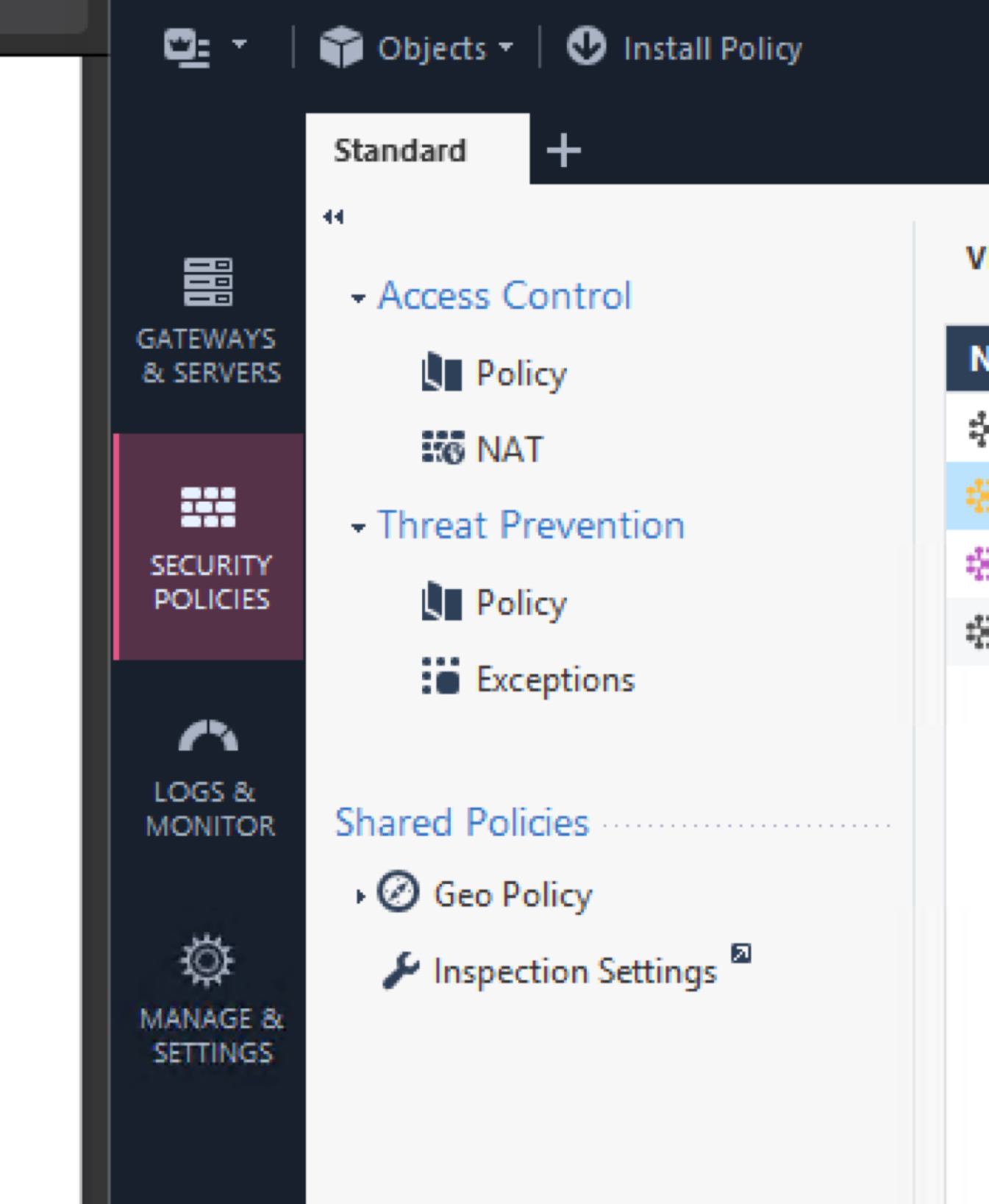 Click to expand This image shows where to select Install Policy.