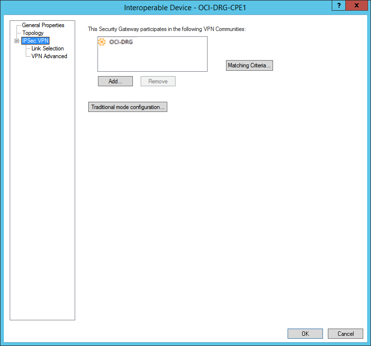 Click to expand This image shows where to add the interoperable device to a VPN community.