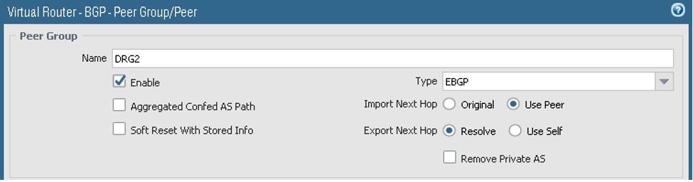 Click to expand This image shows the BGP peer group.