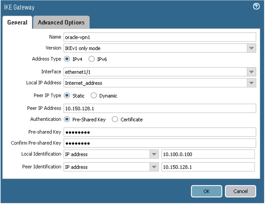 Click to expand This image shows where to configure the parameters for the first peer.