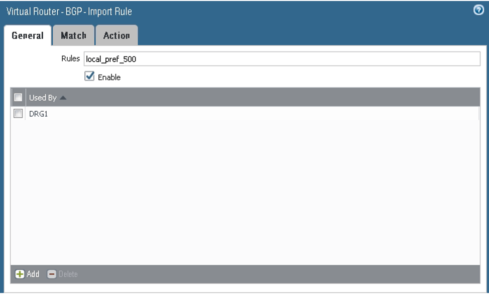 Click to expand This image shows the Import Rule General tab.