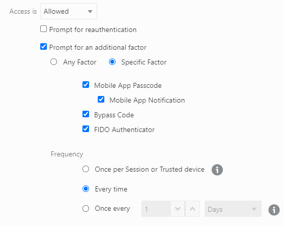 Click to expand MFA best practices sign-on rule.