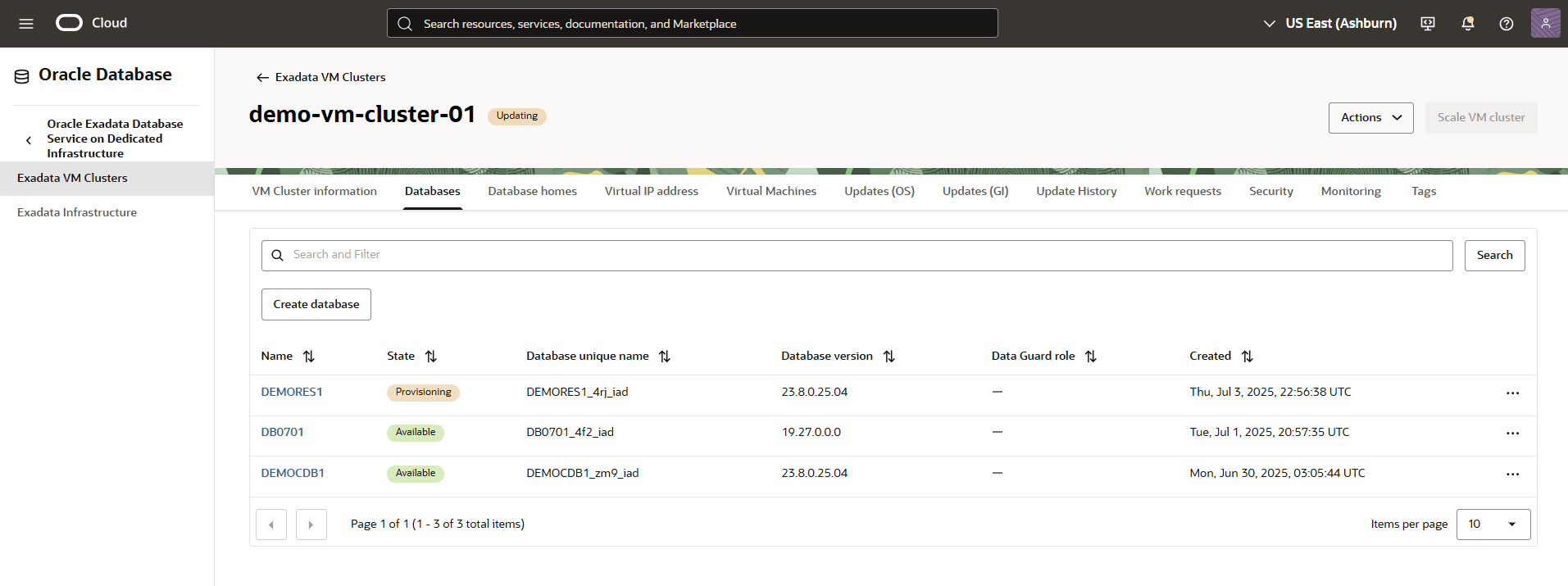 This screenshot shows the restore database from Automatic or Standalone Backup