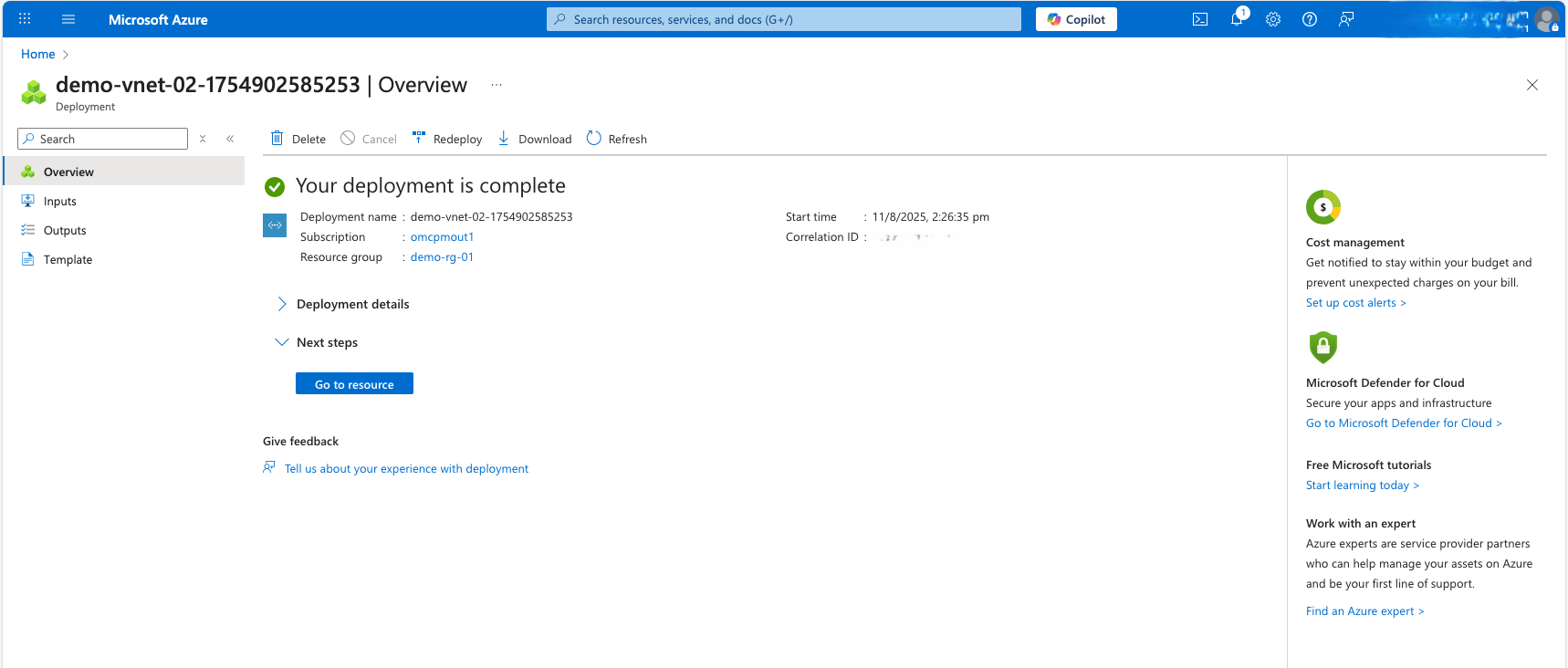 This screenshot shows the steps to create a virtual network with delegated subnet. This screenshot shows the steps to create a virtual network with delegated subnet.