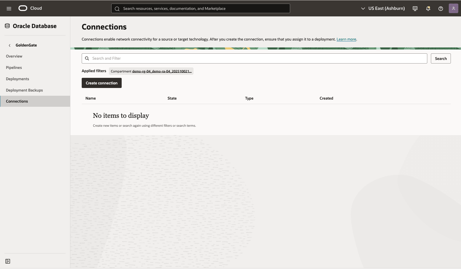 This screenshot shows how to create database connection.