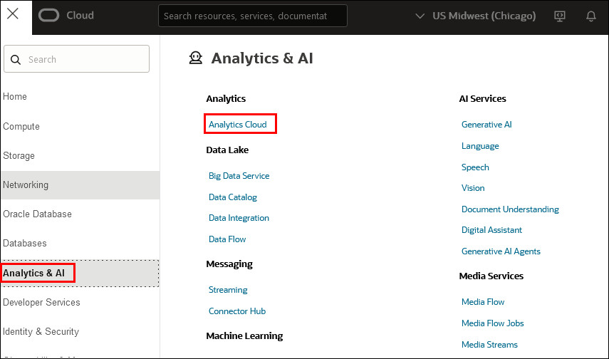 Description of console_oac_nav.jpg follows Description of console_oac_nav.jpg follows