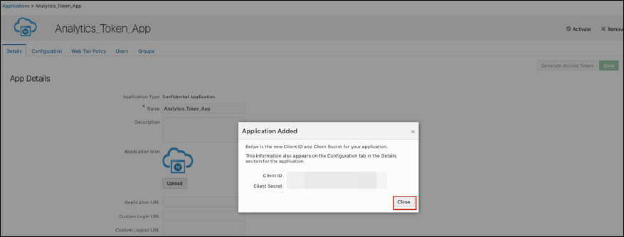 Copy Client ID and Client Secret Copy Client ID and Client Secret