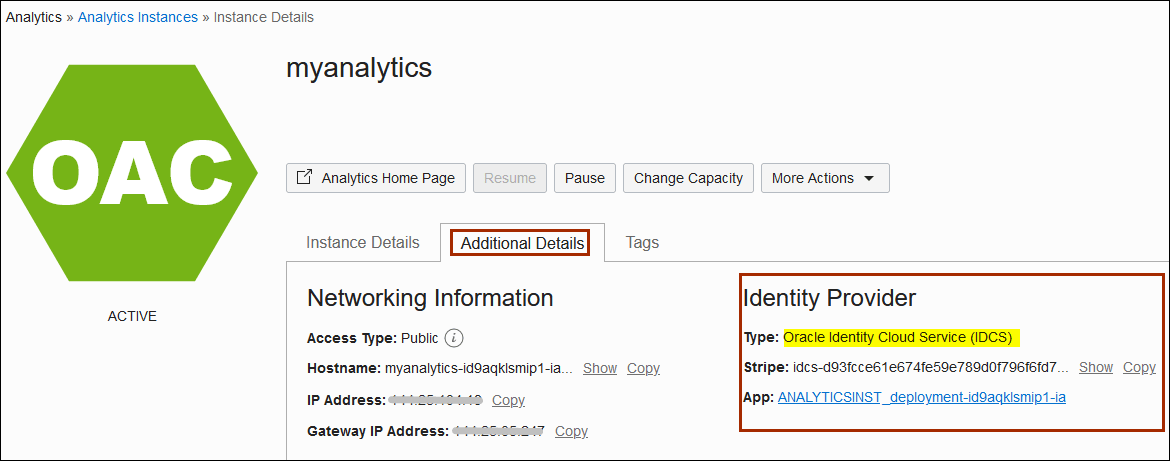 IDCS information IDCS information