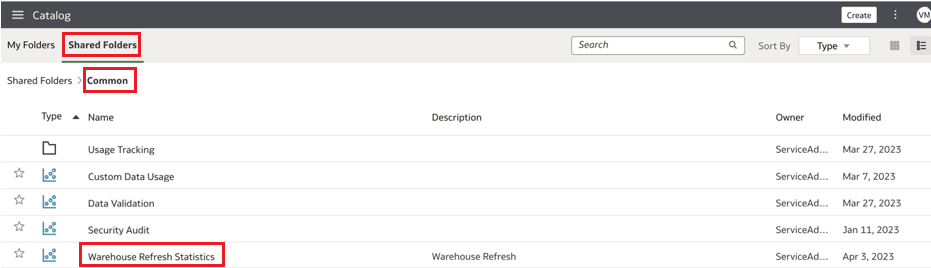 Warehouse Refresh Statistics dashboard Warehouse Refresh Statistics dashboard
