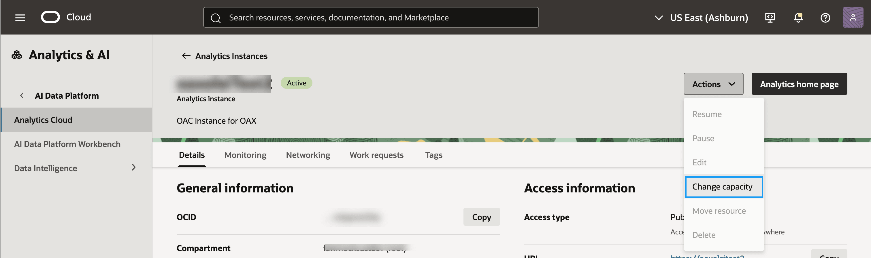 Description of fawag_instance_oac_detail_page.png follows