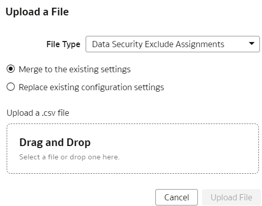 Upload Data Security Exclude Assignments file Upload Data Security Exclude Assignments file