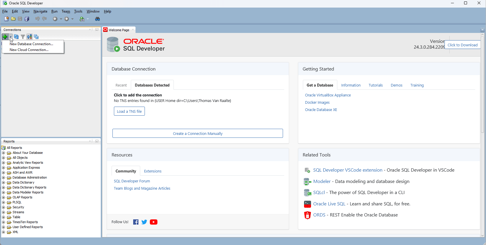 Description of adb_sqldev_24.3connect.png follows Description of adb_sqldev_24.3connect.png follows