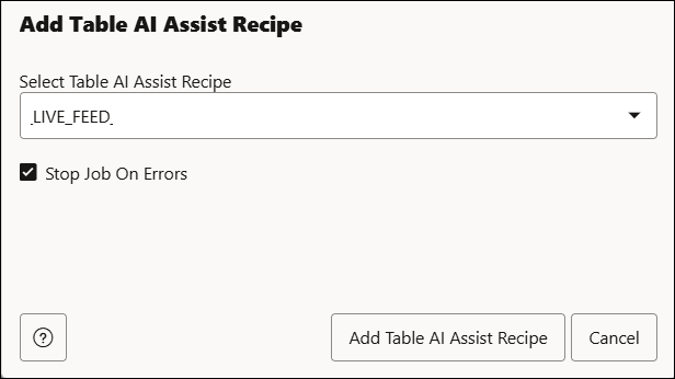 Description of add-table-recipe.png follows Description of add-table-recipe.png follows