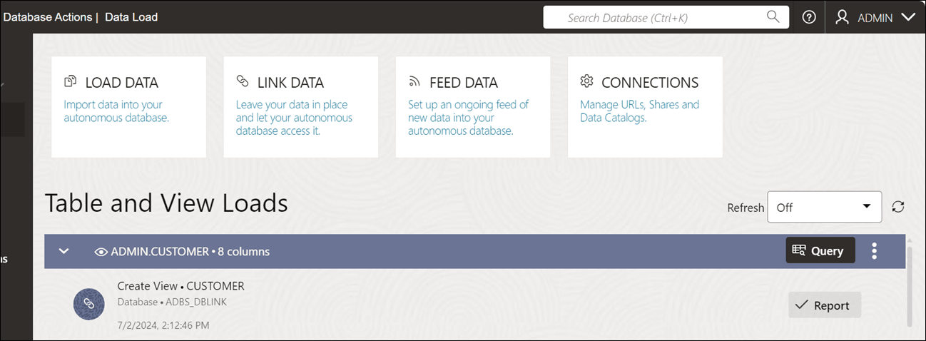 Description of customer-table-load.png follows Description of customer-table-load.png follows