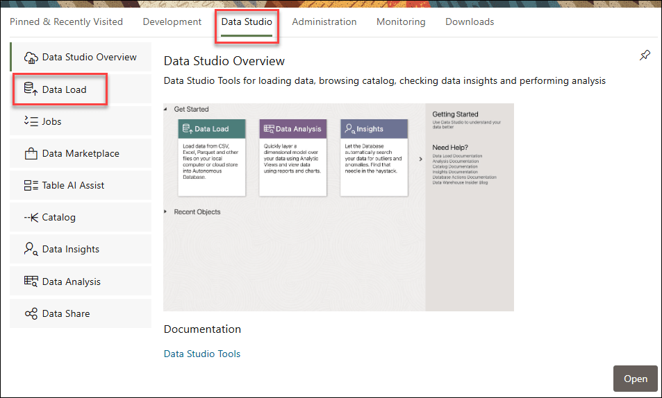Description of data-load-pane.png follows Description of data-load-pane.png follows