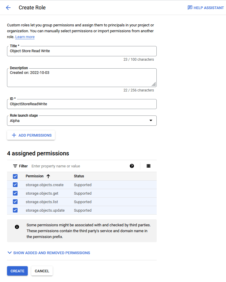 Description of gcp_iam_roles_create_assigned.png follows Description of gcp_iam_roles_create_assigned.png follows