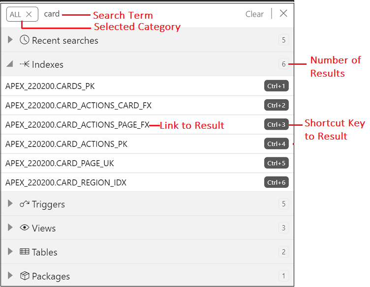 This image shows the search entry and the corresponding results. This image shows the search entry and the corresponding results.