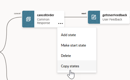 The Copy states option The Copy states option