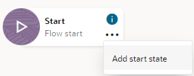 The Add Start State option. The Add Start State option.