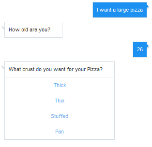 The list component in a live chat. The list component in a live chat.