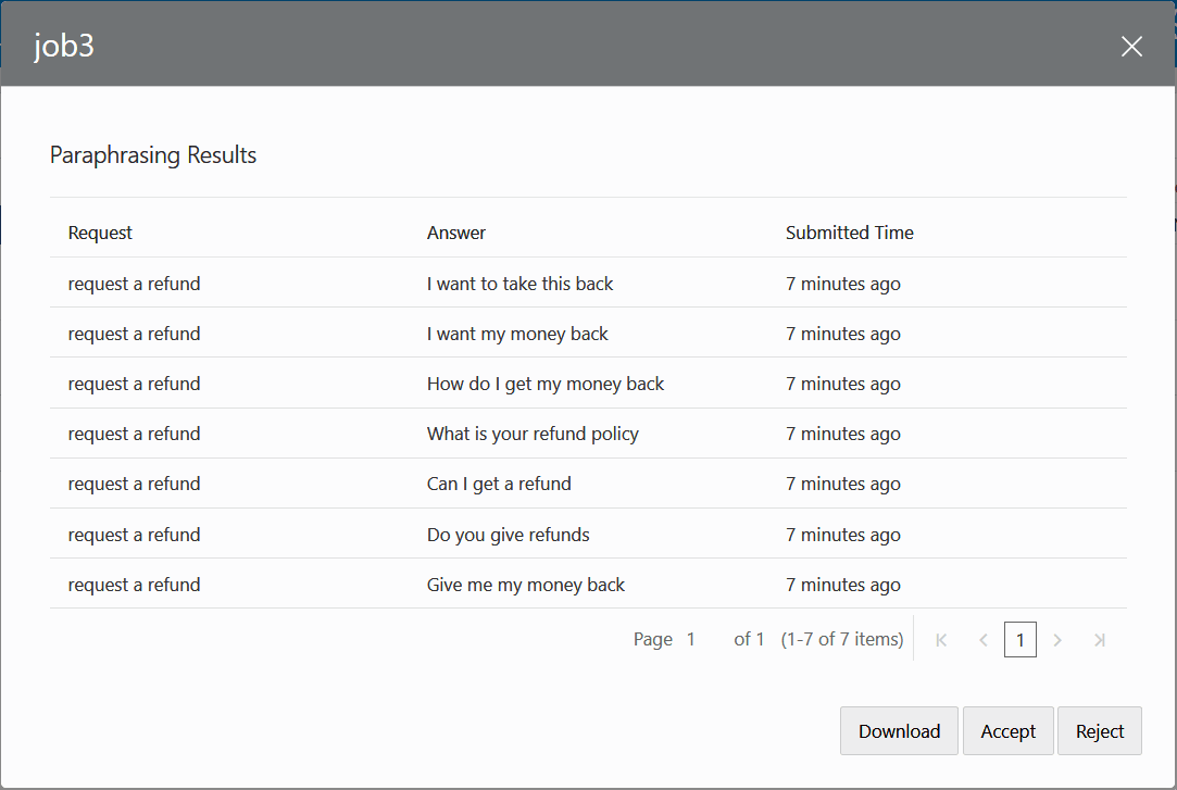 Description of review-results-paraphrasing-job-dialog.png follows Description of review-results-paraphrasing-job-dialog.png follows