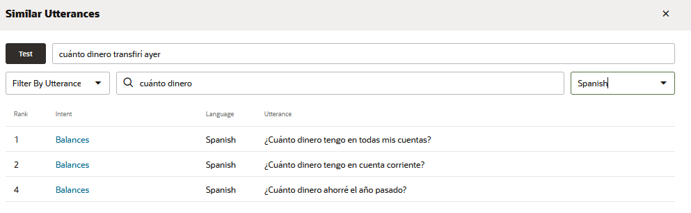Description of similar-utterance-report-filter-language.png follows Description of similar-utterance-report-filter-language.png follows