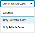 This is an image of the Only Unreliable Cases filtering option. This is an image of the Only Unreliable Cases filtering option.