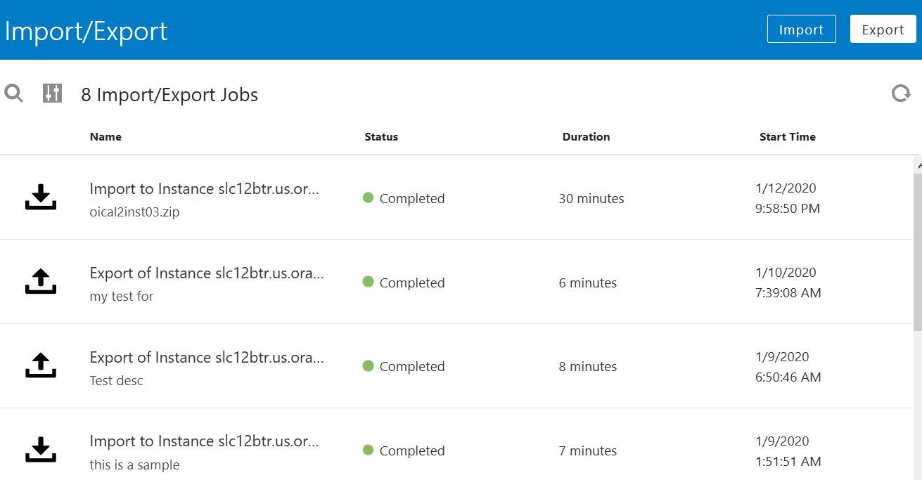 Description of import_export_page.png follows Description of import_export_page.png follows