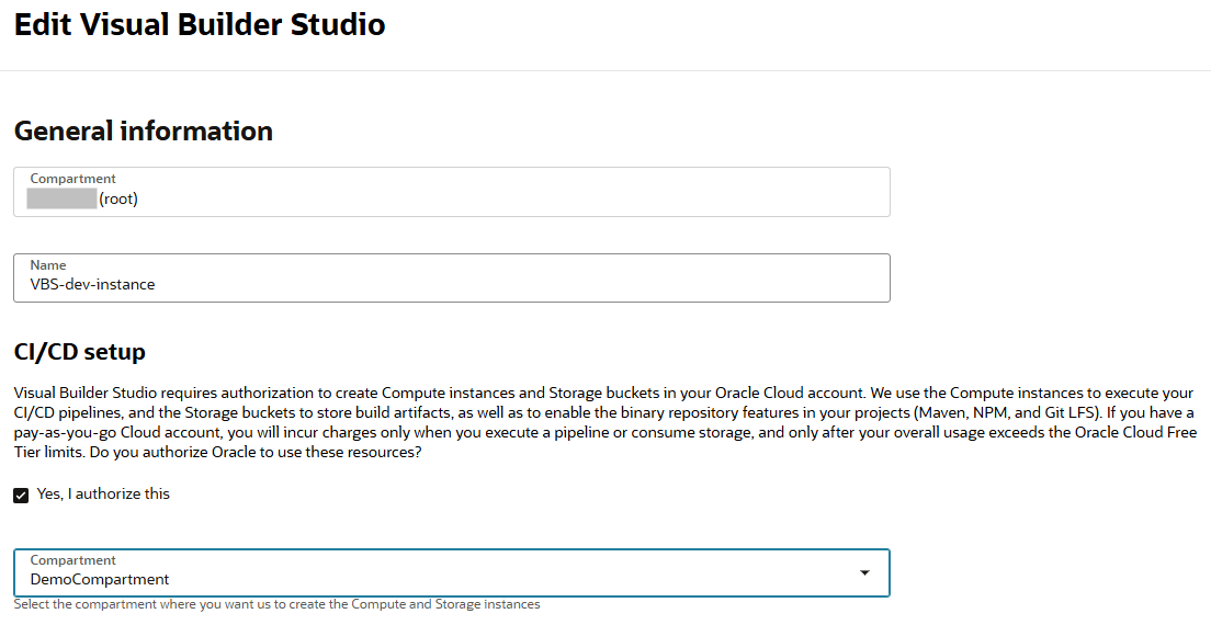 Description of edit-vbs-instance-oci.png follows Description of edit-vbs-instance-oci.png follows