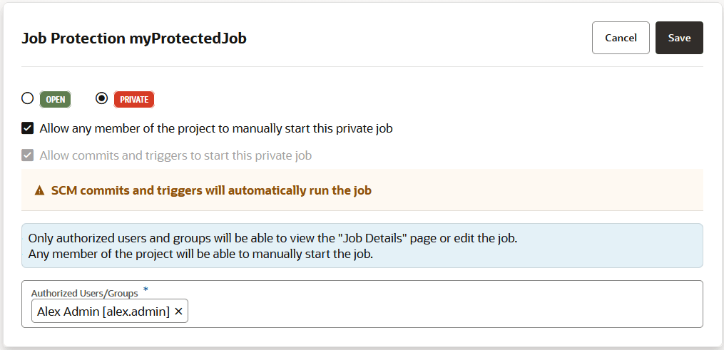 Description of job-protection-private-both-checkboxes-selected.png follows Description of job-protection-private-both-checkboxes-selected.png follows