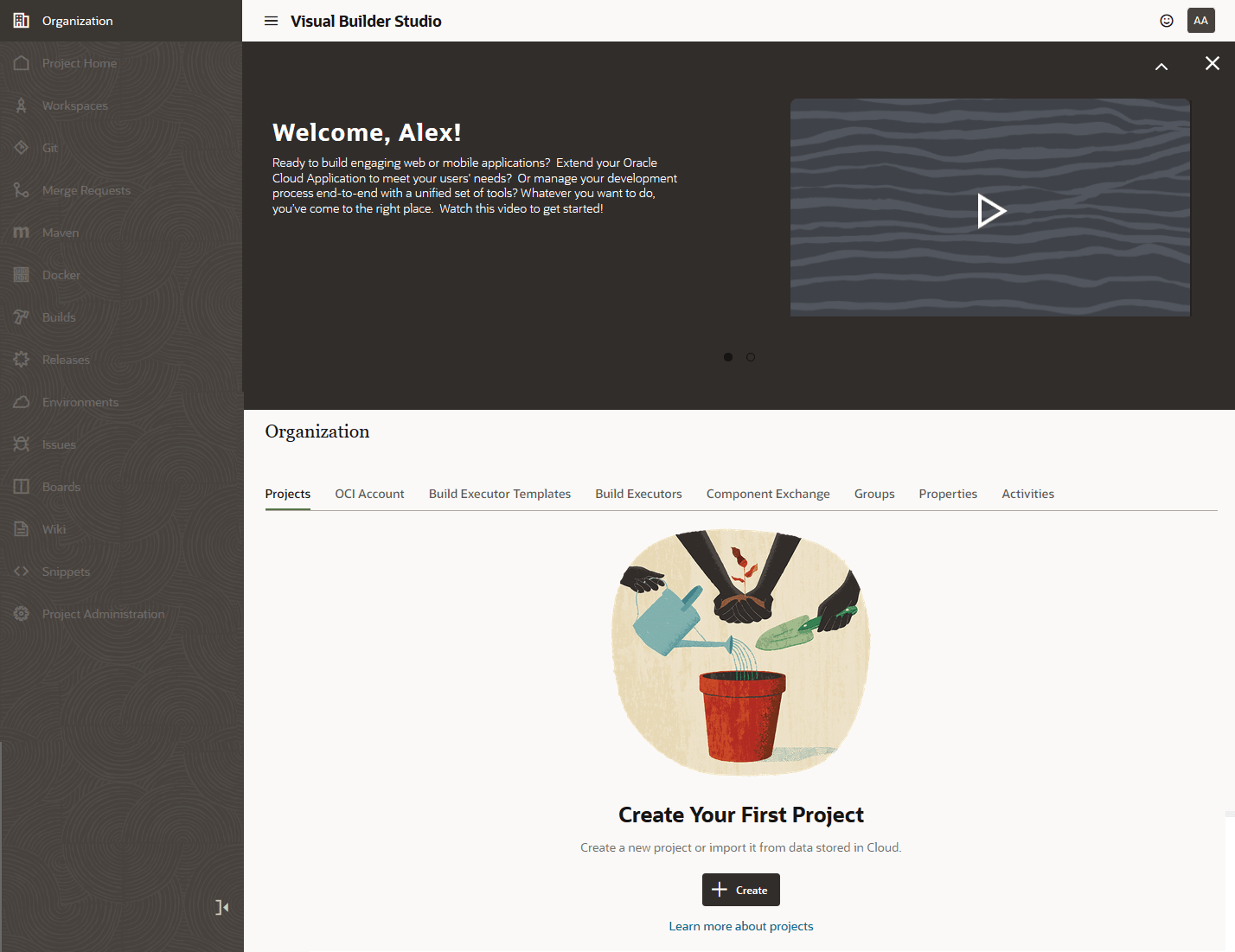 Description of organization-page-firstaccess.png follows
