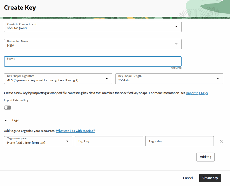Description of vault-create-key.png follows