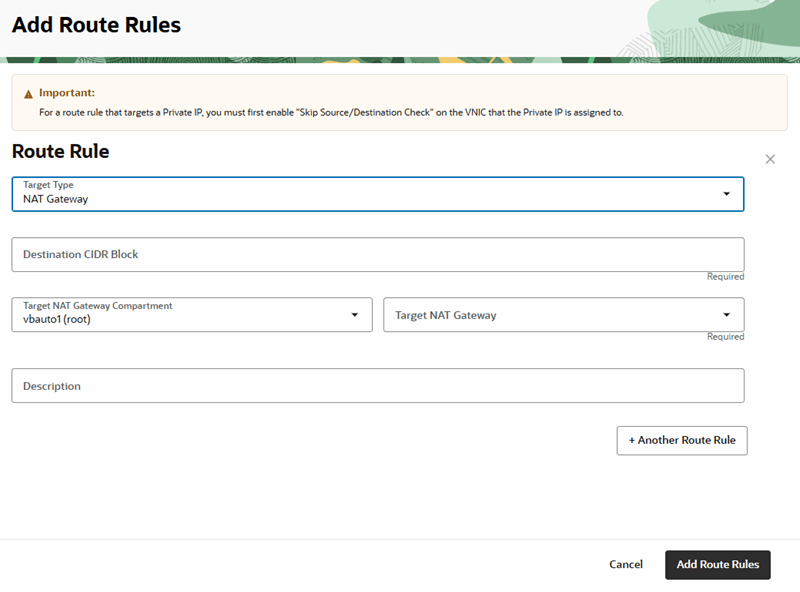 Description of waf-load-add-route-rules.png follows Description of waf-load-add-route-rules.png follows