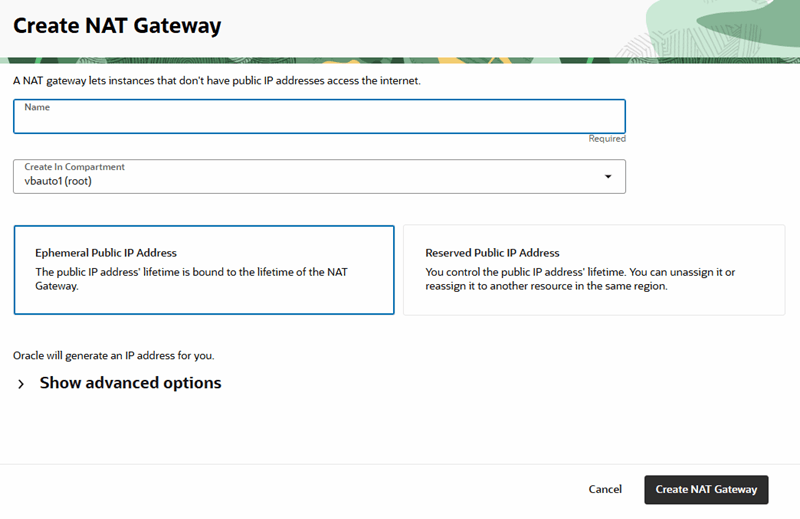 Description of waf-load-create-nat-gateway.png follows Description of waf-load-create-nat-gateway.png follows