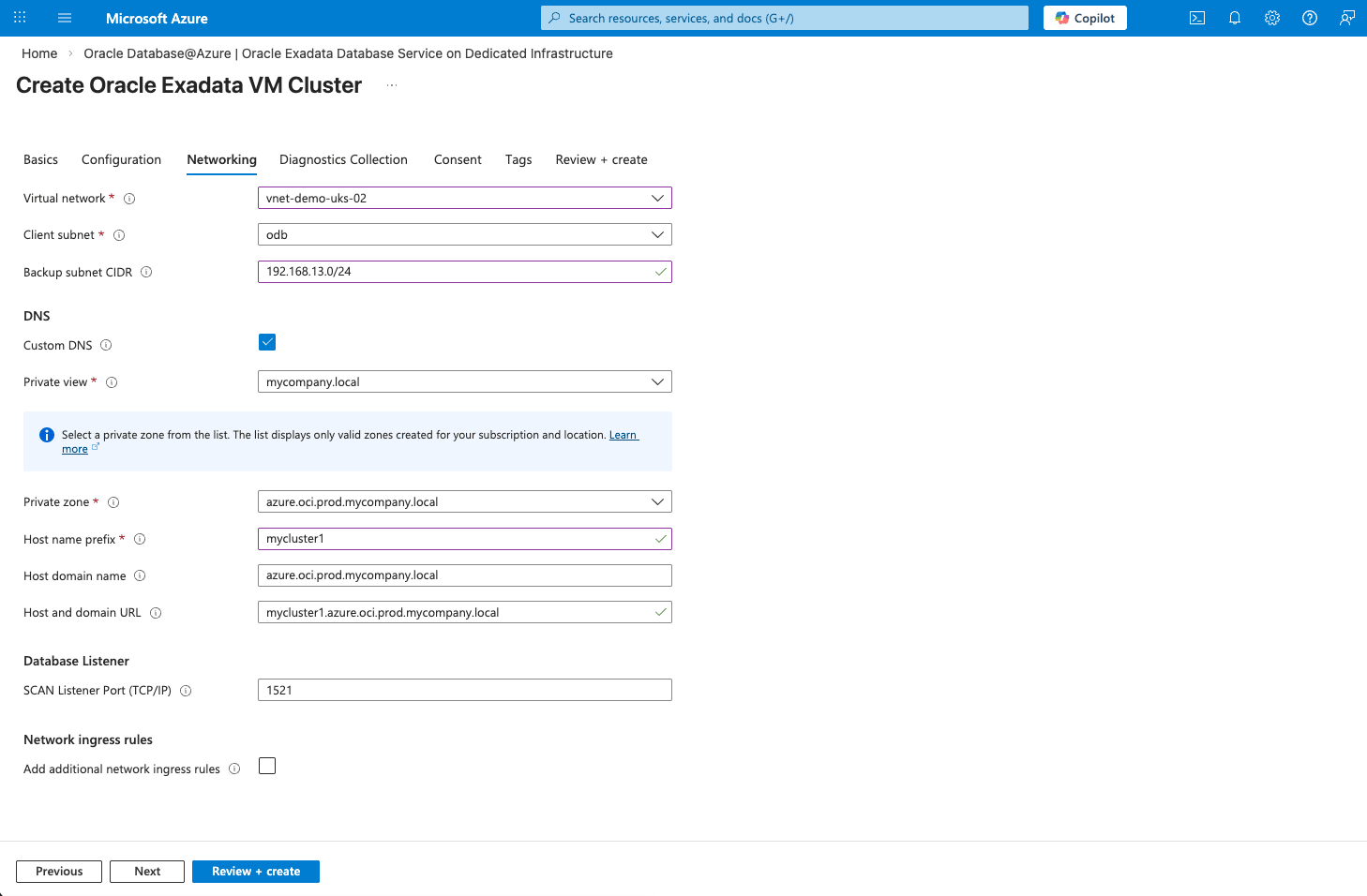 This screenshot shows the steps for creating an Exadata VM Cluster. This screenshot shows the steps for creating an Exadata VM Cluster.
