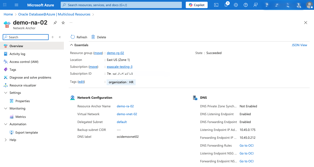 This screenshot shows how to view a Network Anchor. This screenshot shows how to view a Network Anchor.